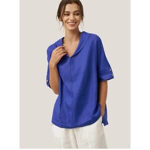 Lintico 100% European Linen Size XS Aurora Boatneck Top NWOT 2468